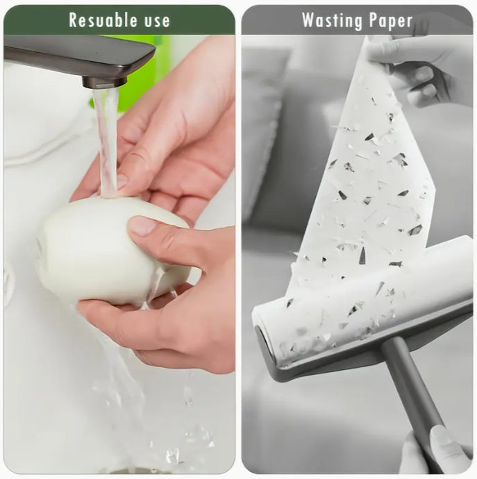 PetSwipe™ – Reusable Lint & Pet Hair Roller with Sticky Surface