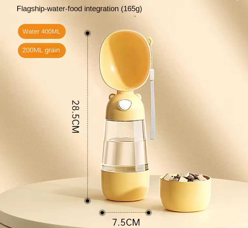 PawGo™ 2-in-1 Pet Water Bottle & Food Container