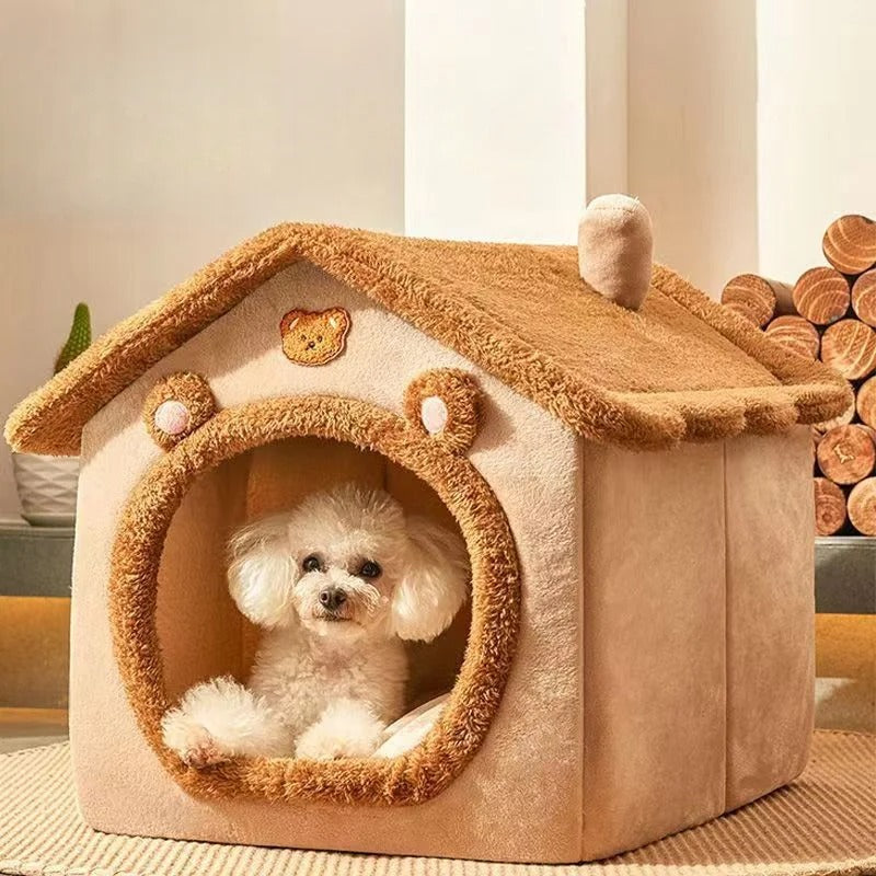 CozyNest™ Washable All-Season Pet House with Cushion