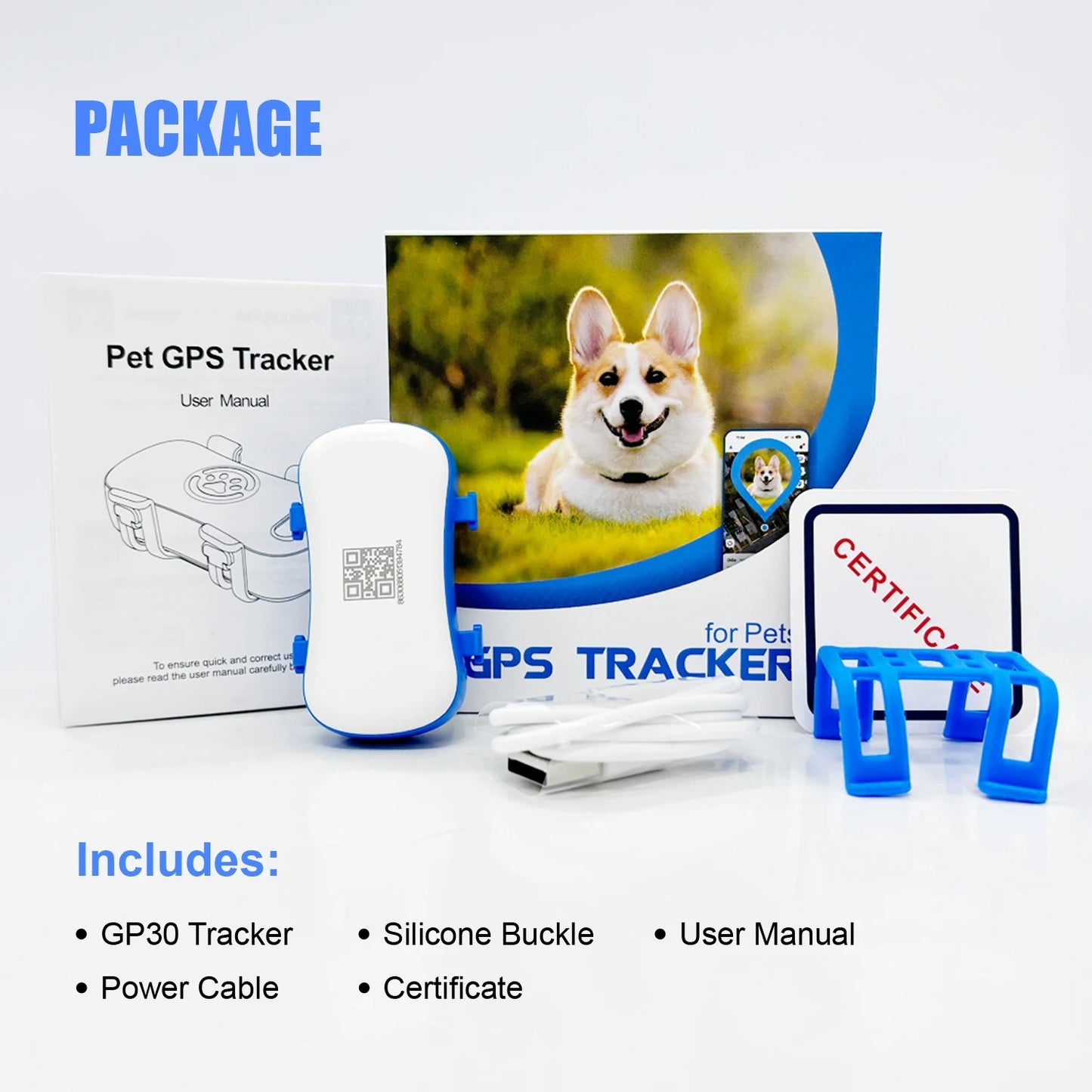 TrackPaws™ GPS Pet Tracker with Smart Light & Sound Locator