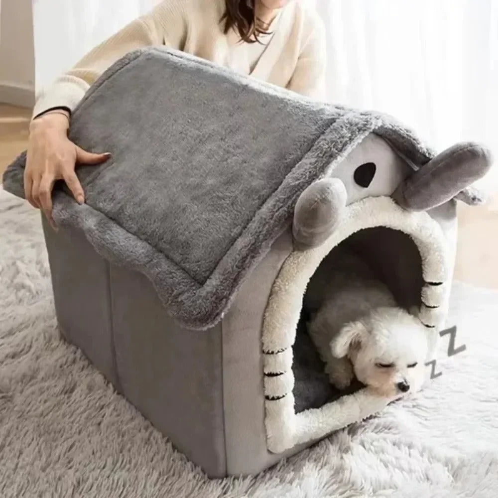 CozyNest™ Washable All-Season Pet House with Cushion