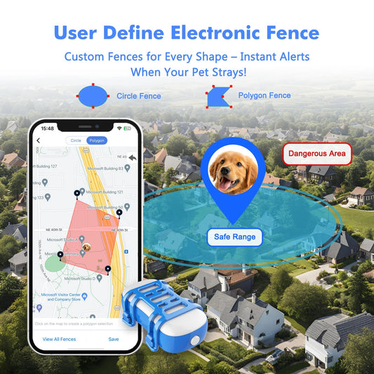 TrackPaws™ GPS Pet Tracker with Smart Light & Sound Locator