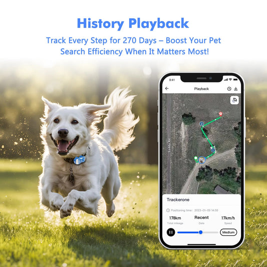 TrackPaws™ GPS Pet Tracker with Smart Light & Sound Locator