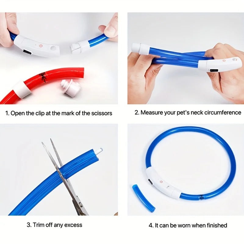 GlowPaw™ LED Rechargeable Anti-Lost Dog Collar